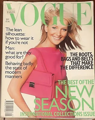 Uk Vogue Magazine September 1996 Cover Star Georgina Grenville No Mailing Label • $39.99