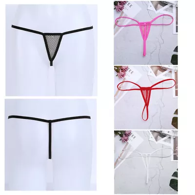 Women Micro G-String Panties Bikini Thong Sheer Mesh Knickers Lingerie Underwear • $3.18