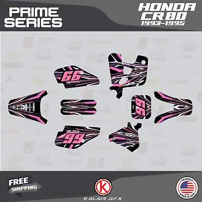 Graphics Kit For Honda CR 80 1993 1994 1995 CR80 Prime Series - Pink • $65.99