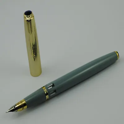 $21 • Buy 2021 Model Wing Sung 601A Golden Cap Vacuum Pump Teal Fountain Pen Fine Nib  