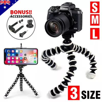 Flexible Octopus Tripod Stand Gorilla Pod For Universal Phone GoPro Camera DSLR • $15.95