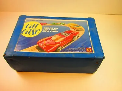Vintage Tara Toy Blue Collectors Car Case Holds 24 Die Cast Cars W/ Racks M18 • $28