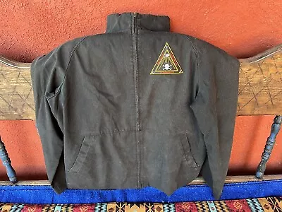 Large Men's Cole Haan Black Jacket With Masonic Lodge Skull Patch • $32