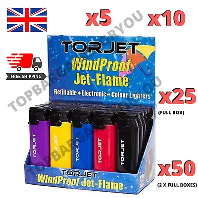 £31.99 • Buy Torjet Jet Lighters Set Windproof Dustproof Design Electronic Refillable Gas UK