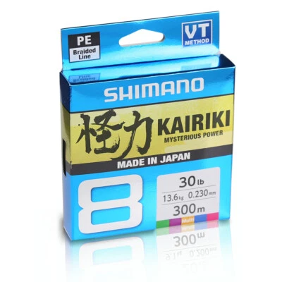$53.96 • Buy Shimano Kairiki 8 300m Multi Colour Braided Fishing Line - Choose Lb BRAND NEW @