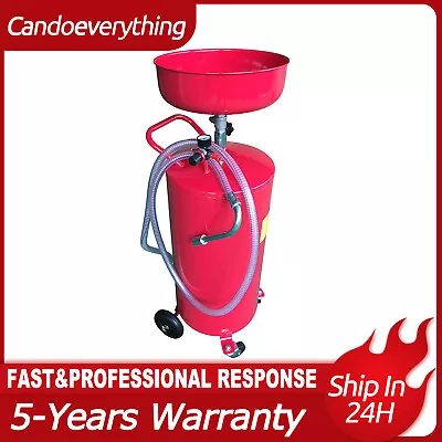 $224.23 • Buy 20 Gallon Waste Oil Drain Capacity Tank Air Operate Drainer Portable Wheel Hose