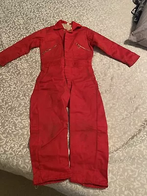 Vintage Sears Red Mechanic Jumpsuit Coveralls....40 Regular.  Read Disc.  .S8-17 • $9.99