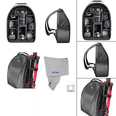 Large Backpack Carrying Case For Canon Rebel Eos 1100d 1000d 1200d T5 T5i T6 T6i • $74.11