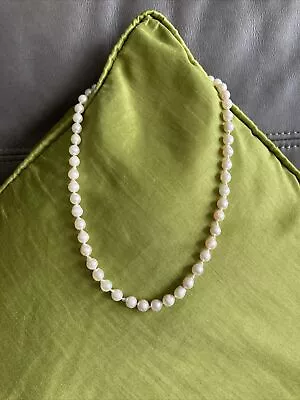 Vintage 14 Ct Gold Clasp Pearl Necklace • £55