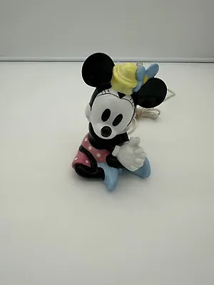 Walt Disney Co. Schmid Minnie Mouse Ceramic Table Light With Light & Cord Works • $19.99