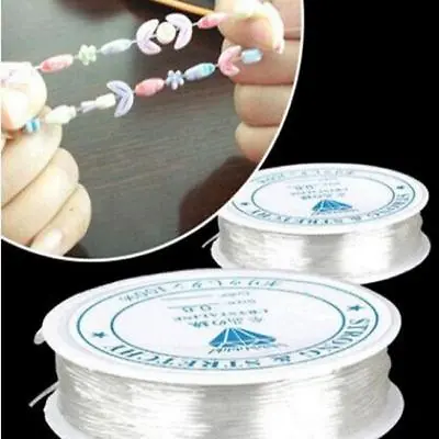 Ladies Transparent Elastic Cord Thread String Necklace Bracelet Bead Making TO • £2.93