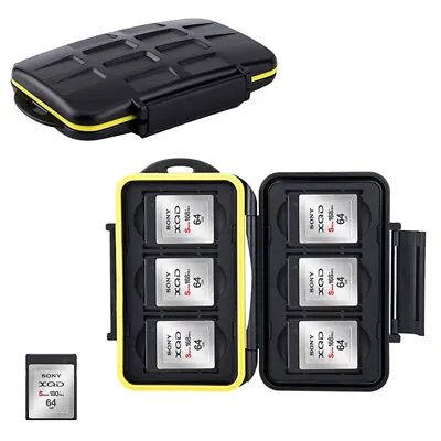 Water-resistant Storage Memory Card Case Holder Fits 6 XQD Card For Nikon Z7 Z6 • $9.99