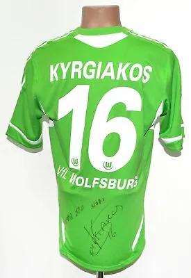 £149.99 • Buy Wolfsburg Match Worn Issue Signed 2011/2012 Home Football Shirt Kyrgiakos #16 L