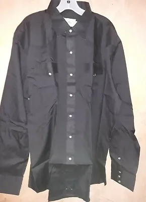 Vintage Mesquite Pearl Snaps Men's Black Western Shirt Size 18 1/2/38 New • $25