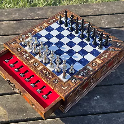 Premium Personalized Vip Metal Chess Pieces With Chess Set Metal Chess Set • $195