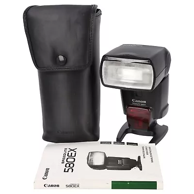 Canon Speedlite 580EX Flash Unit For EOS 3 5D II 6D 7D 1D G2 G3 G5 G6 D500 D550 • £124.82