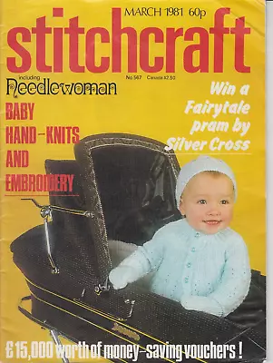 Vintage Stitchcraft Magazine March 1981~knitting & Sewing • £2.20