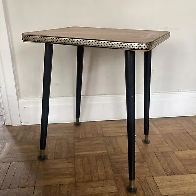 Vintage Mid Century Small Atomic Dansette Legs Plant Or Side Table • £29