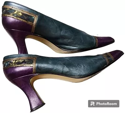 Vintage Margaret Jerrold Leather Pumps Size 7M Made In Spain • $42.99