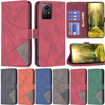 Splice Wallet Cover Leather Flip Case For Xiaomi Redmi 13C 10A A3 Note 10 12 13 • $17.59