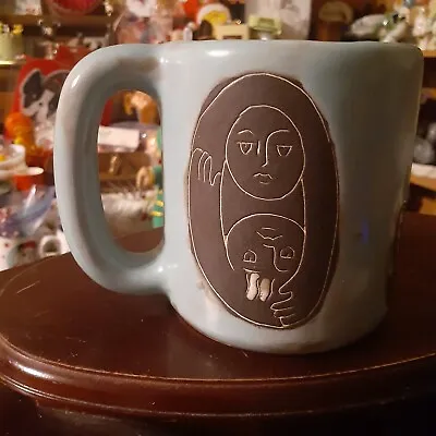 Mara Mexico Stoneware Pottery Mug  Mother's Love  Signed 16 Oz Retired Rare • $32