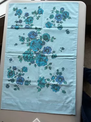 Vintage Pillowcase Blue Floral Printed Rectangle 31  X 20  Standard/queen • $17.99