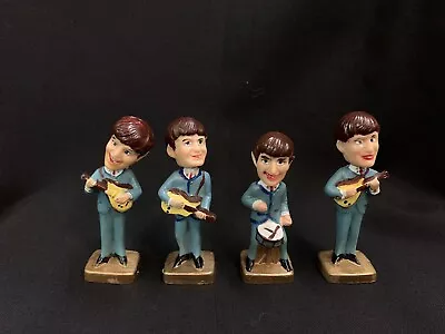 Very Rare!!! The Beatles Figure Figurine 4 Set Hong Kong 1960’s Cake Toppers • £96.51