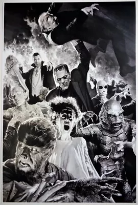 MONSTER MASH Print Alex Ross Art Universal Monsters DRACULA BRIDE CREATURE • $29.99