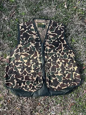 Vintage HUNTER’S CHOICE HUNTING VEST Size Large  Duck Camo Lightweight • $25