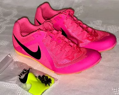 NIKE Rival Multi Event Hyper Pink Orange Black Track Spikes Shoes Men Youth Sz 4 • $67.90