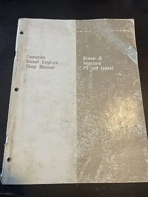 1971 CUMMINS Diesel Fuel Pump PT Rebuilding Shop Service Manual Group 6 Book OEM • $52.24