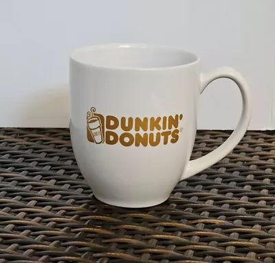 $9.95 • Buy Dunkin Donuts 16oz White Gold Lettering Coffee/Tea Mug 4  H