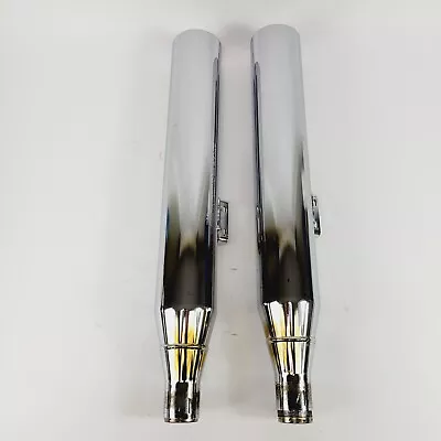 Harley 07-13 Touring Chrome Vance & Hines Muffler Slip-Ons OEM • $399.96