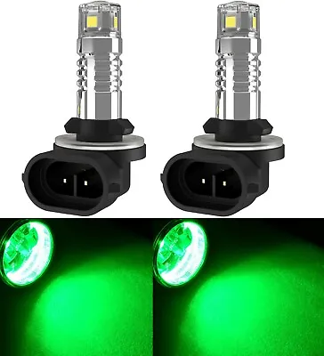 LED 20W 862 H27 Green Two Bulbs Fog Light Replacement Upgrade Lamp Stock Show OE • $25.50