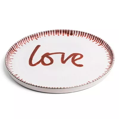 NEW Daylesford Organic Galley Large Plate Love Red SALE • £20