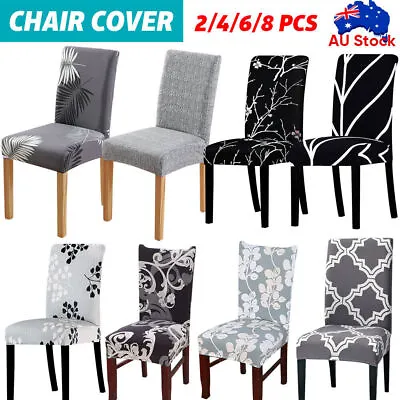 $5.61 • Buy Stretch Chair Cover Seat Covers Spandex Lycra Washable Banquet Wedding Party AU