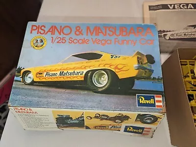 Vintage Revell Pisano & Matsubara Vega Funny Car Model Kit 1/25 Partially Built • $24.99