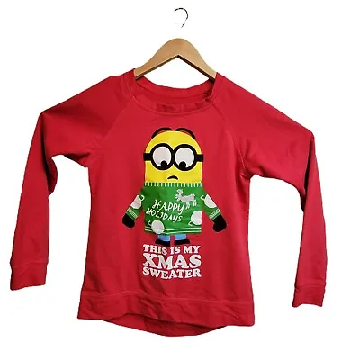 $19.06 • Buy Christmas Minion Sweatshirt Womens Sz Large READ!