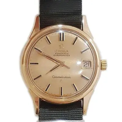 Omega Constellation Vintage Date 18K Automatic Mens Watch Authentic Working • $4443