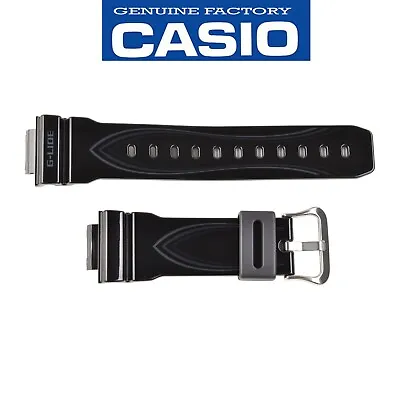  Genuine CASIO G-SHOCK G-LIDE Watch Band Strap GLX-5600-1 Black Rubber Shinny • $100.45