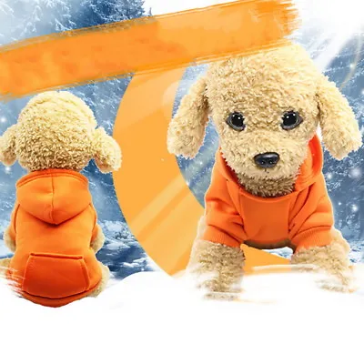 UK Dog Hoodie Sweater Jumper Coat Pet Warm Clothes Puppy Apparel Hooded Jacket • £4.99