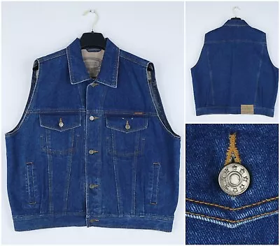 Mens Denim Gilet XXL Size Vintage Blue Dungarees GENERIC Vest • £47.99