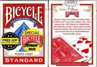 Bicycle Stripper Deck Playing Cards (Red) • $7.15