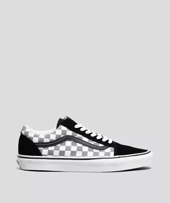 VANS MEN'S OLD SKOOL BLACK WHITE Checker Shoes • $75