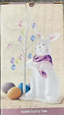 Vintage JCPenney Acrylic Easter Bunny Tree With Multicolor Hanging Egg Ornaments • $32