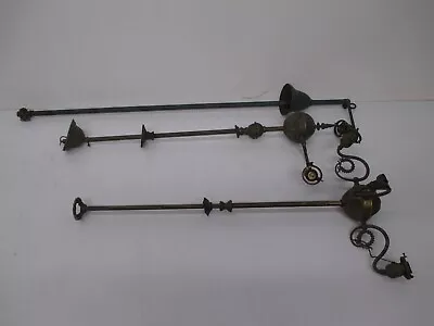 3 Pc Lot Antique Vtg Gas Oil Lamp Light Parts Converted Electric As Is • $69.95