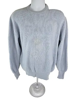 Burberry 100% Cashmere Thick 4-Ply Rib Knit Crewneck Sweater M Scotland Flaws • $175.50