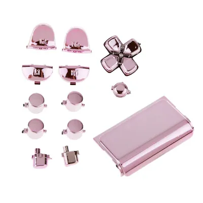 $12.76 • Buy Replace PC Plating Buttons And Touchpad For PS4 Game Controller Shell Pink