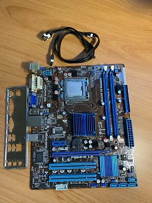 ASUS P5G41-M LE Motherboard Intel LGA775 W DualCore CPU IO Shield Cables -TESTED • $36.99