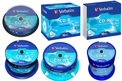 Verbatim CD-R Extra Protection 700/800MB 40/52x 10/25/50/100PK SP/JC/SL • £8.99